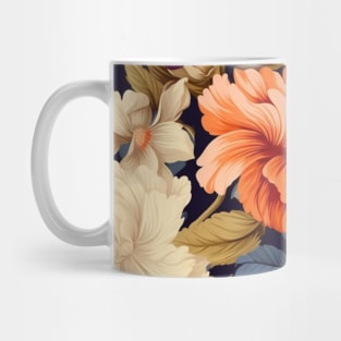 2. Vintage Retro Floral Pattern Artdeco Abstract Delicate Elegance Aesthetic Flowers Spring Mug